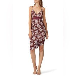 NWOT Bardot Dahlia Floral Lace Asymmetrical Dress Size M